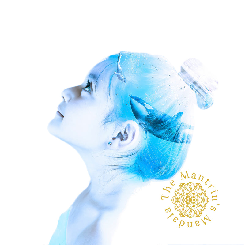 Ocean Dreams print in an extra large frame in a modern glamour industrial style living room setting